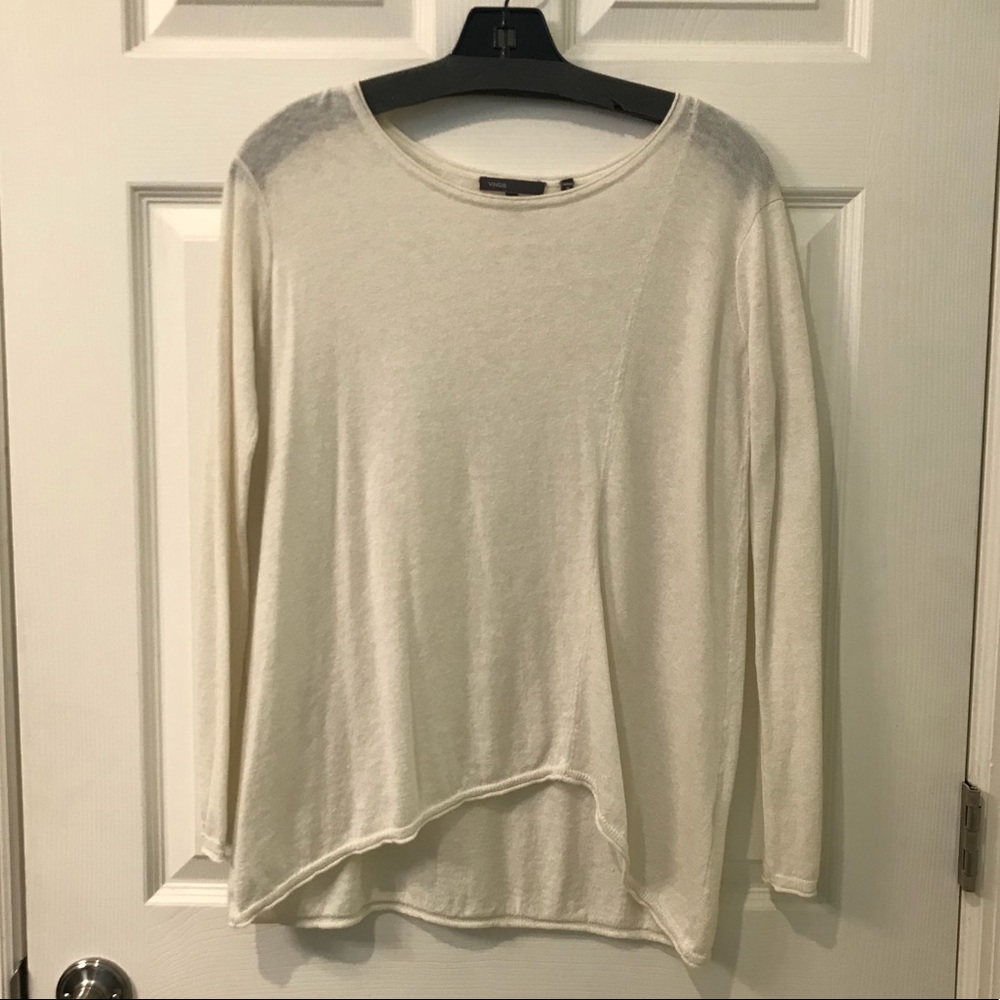 Vince Cream Wool Silk Blend Sweater Size XS